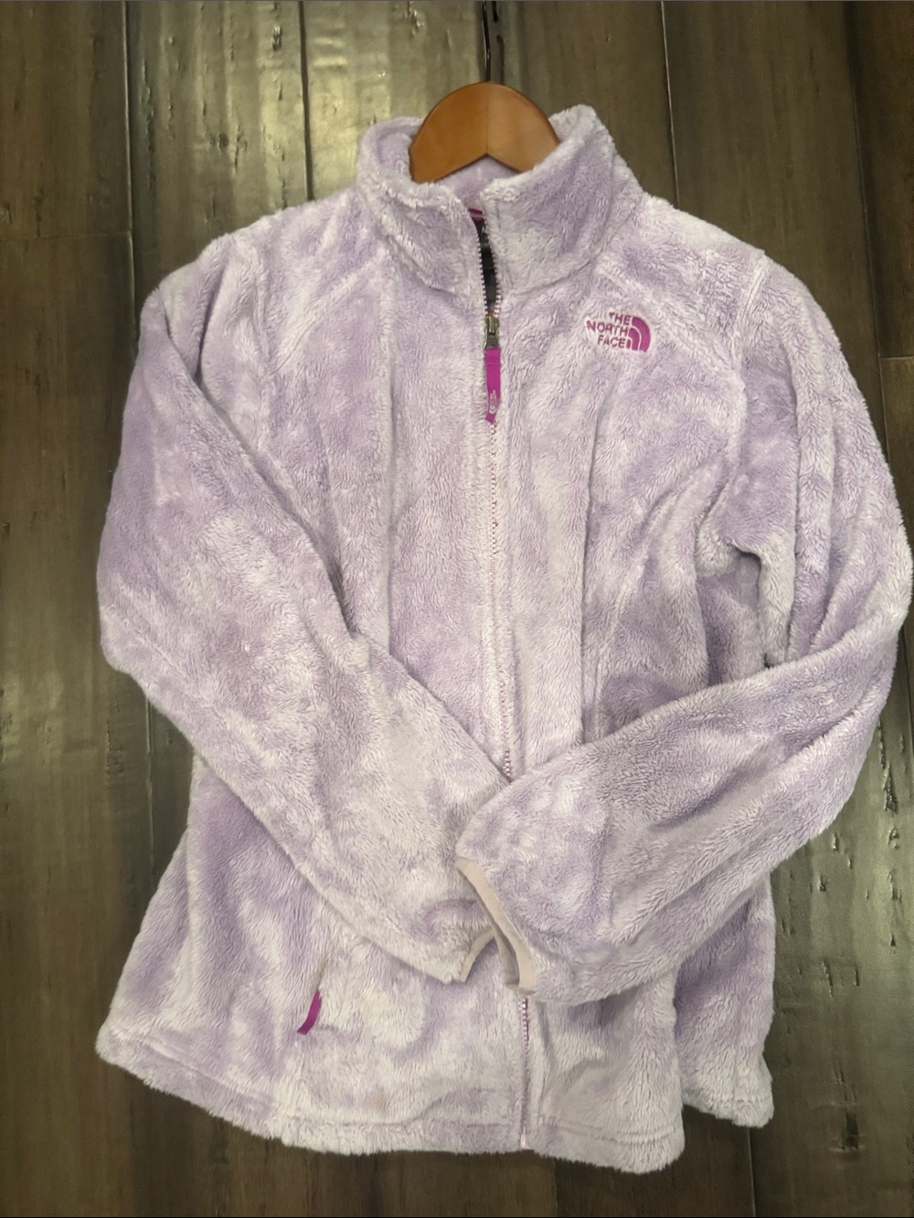 The North Face Lavender Plush Full-Zip Kids Jacket Girls XL